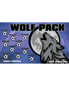 Wolf Pack Soccer 9oz Fabric Team Banner DIY Live Designer