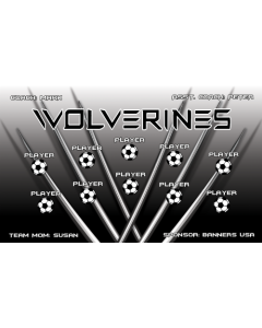 Wolverines Soccer 9oz Fabric Team Banner DIY Live Designer