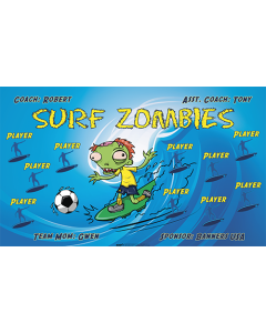 Surf Zombies Soccer 9oz Fabric Team Banner DIY Live Designer
