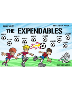 Expendables Soccer 9oz Fabric Team Banner DIY Live Designer