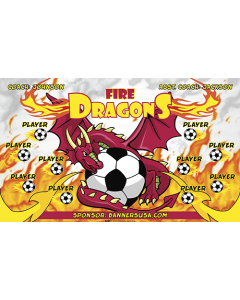 Fire Dragons Soccer 13oz Vinyl Team Banner DIY Live Designer