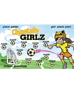 Cheetah Girlz Soccer 13oz Vinyl Team Banner DIY Live Designer