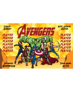 Avengers Soccer Fabric Team Banner Live Designer
