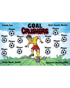 Goal Crushers Soccer 9oz Fabric Team Banner DIY Live Designer