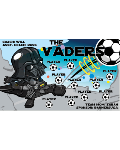 Vaders Soccer 9oz Fabric Team Banner DIY Live Designer