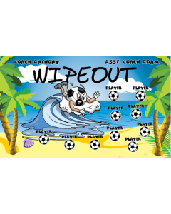 Wipeout Soccer 9oz Fabric Team Banner DIY Live Designer