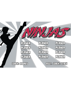 Ninjas Soccer 9oz Fabric Team Banner DIY Live Designer