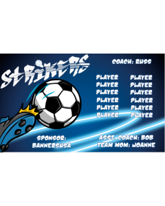 Strikers Soccer 13oz Vinyl Team Banner DIY Live Designer