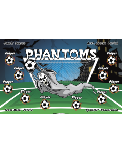 Phantoms Soccer 9oz Fabric Team Banner DIY Live Designer