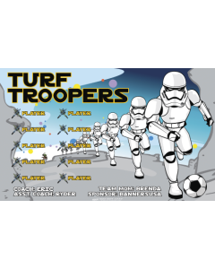 Turf Troopers Soccer 9oz Fabric Team Banner DIY Live Designer