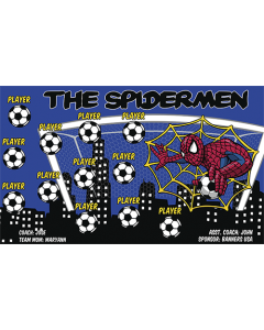 Spidermen Soccer 9oz Fabric Team Banner DIY Live Designer