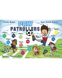 Paw Patrollers Soccer 13oz Vinyl Team Banner DIY Live Designer