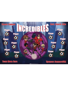 Incredibles Soccer 9oz Fabric Team Banner DIY Live Designer
