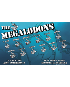 Megalodons Soccer 13oz Vinyl Team Banner DIY Live Designer