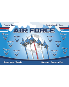 Air Force Soccer Fabric Team Banner Live Designer