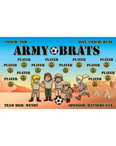 Army Brats Soccer Vinyl Team Banner Live Designer