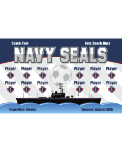 Navy Seals Soccer 9oz Fabric Team Banner DIY Live Designer