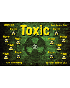 Toxic Soccer 9oz Fabric Team Banner DIY Live Designer