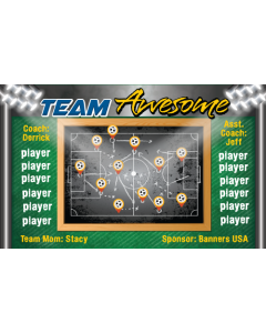 Team Awesome Soccer 9oz Fabric Team Banner DIY Live Designer