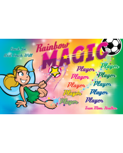 Rainbow Magic Soccer 13oz Vinyl Team Banner DIY Live Designer