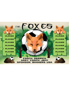 Foxes Soccer 13oz Vinyl Team Banner DIY Live Designer