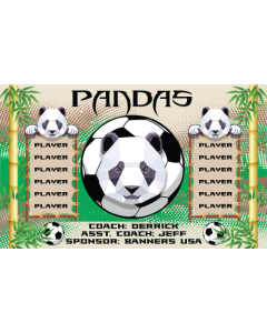 Pandas Soccer 13oz Vinyl Team Banner DIY Live Designer