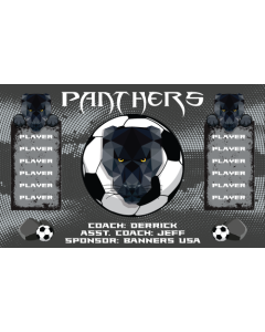 Panthers Soccer 9oz Fabric Team Banner DIY Live Designer