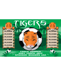 Tigers Soccer 13oz Vinyl Team Banner DIY Live Designer