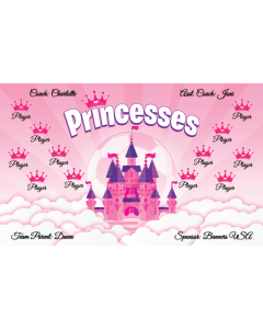 Princesses Soccer 13oz Vinyl Team Banner DIY Live Designer