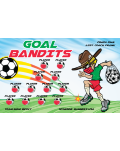 Goal Bandits Soccer 9oz Fabric Team Banner DIY Live Designer