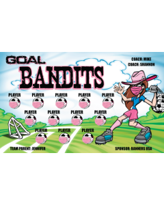 Goal Bandits Soccer 9oz Fabric Team Banner DIY Live Designer