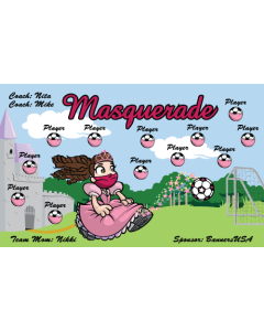 Masquerade Soccer 13oz Vinyl Team Banner DIY Live Designer