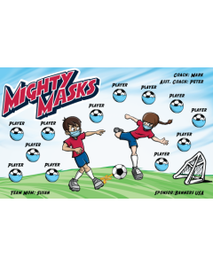 Mighty Masks Soccer 9oz Fabric Team Banner DIY Live Designer