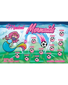 Masked Mermaids Soccer 13oz Vinyl Team Banner DIY Live Designer