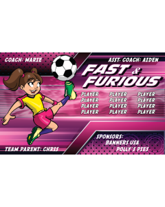 Fast & Furious Soccer 13oz Vinyl Team Banner DIY Live Designer