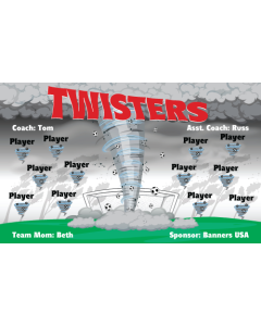 Twisters Soccer 9oz Fabric Team Banner DIY Live Designer