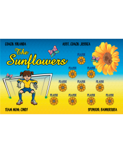 Sunflowers Soccer 13oz Vinyl Team Banner DIY Live Designer