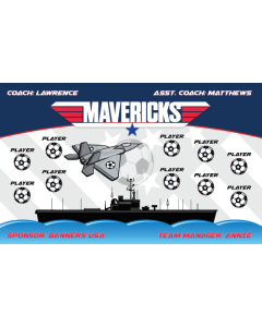 Mavericks Soccer 13oz Vinyl Team Banner DIY Live Designer