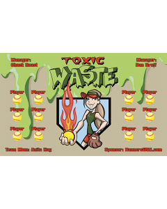 Toxic Waste Softball 13oz Vinyl Team Banner DIY Live Designer