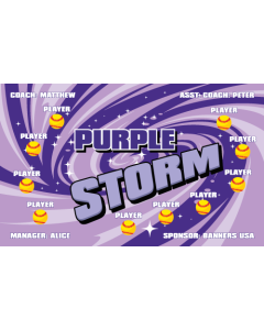 Purple Storm Softball 13oz Vinyl Team Banner DIY Live Designer