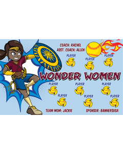 Wonder Women Softball 13oz Vinyl Team Banner DIY Live Designer