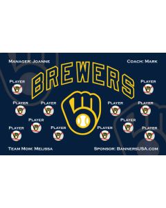 Brewers Major League Vinyl Team Banner Live Designer