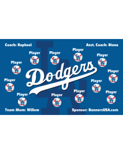 Dodgers Major League 13oz Vinyl Team Banner DIY Live Designer