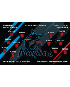 Marlins Major League 13oz Vinyl Team Banner DIY Live Designer