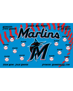 Marlins Major League 13oz Vinyl Team Banner DIY Live Designer