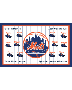 Mets Major League 13oz Vinyl Team Banner DIY Live Designer