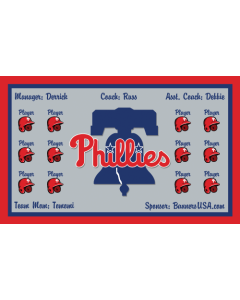Phillies Major League 13oz Vinyl Team Banner DIY Live Designer