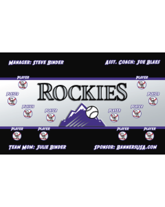 Rockies Major League 13oz Vinyl Team Banner DIY Live Designer