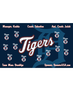 Tigers Major League 13oz Vinyl Team Banner DIY Live Designer