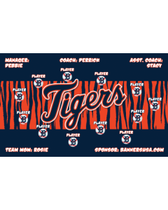 Tigers Major League 13oz Vinyl Team Banner DIY Live Designer